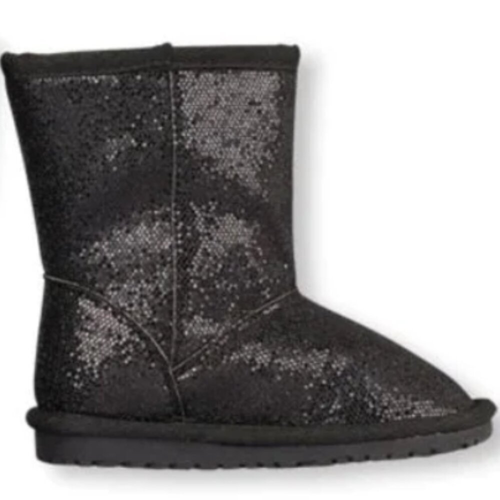 The Children's Place Winter Boot Toddler Girls Sequin Chalet Black Lined 7 - Picture 5 of 5